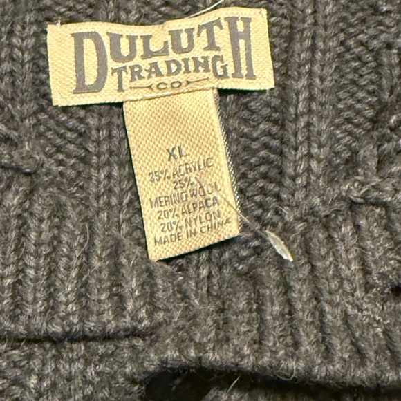 Soft cozy thick Men's Gray Sweater - Picture 3 of 6